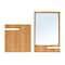Hello Honey® 9.75" Natural Rubberwood Reflections Desk Mirror